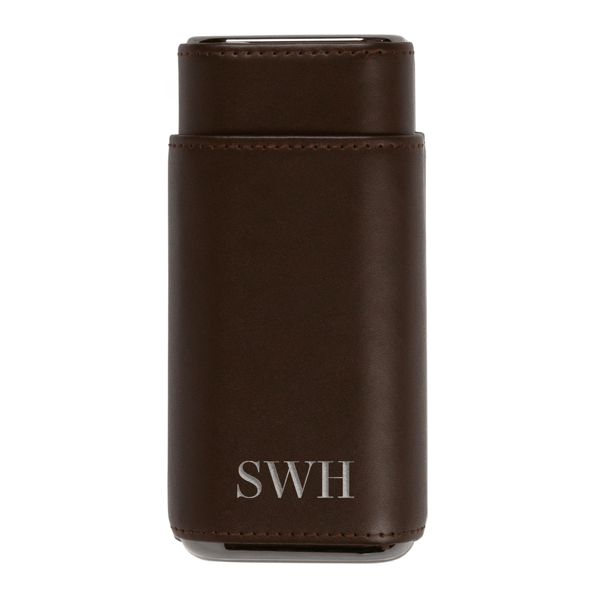 Case Elegance Case Elegance - Premium 3 Cigar Travel Case - Cocoa Brown