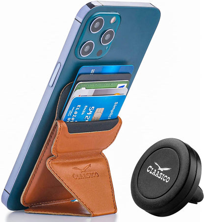 Claasico Claasico - Cell Phone Wallet with Magnetic Phone Stand: Black