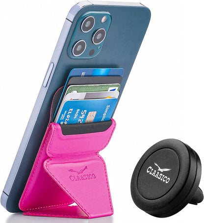Claasico Claasico - Cell Phone Wallet with Magnetic Phone Stand: Black