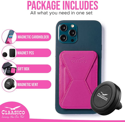 Claasico Claasico - Cell Phone Wallet with Magnetic Phone Stand: Black