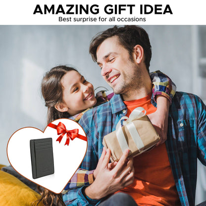 Claasico Claasico - Front Pocket Minimalist Leather card holder Wallet.: Black