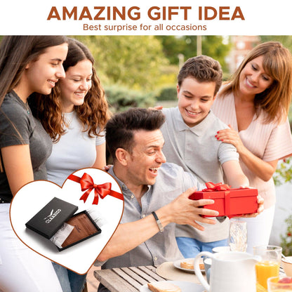 Claasico Claasico - Front Pocket Minimalist Leather card holder Wallet.: California Dessert