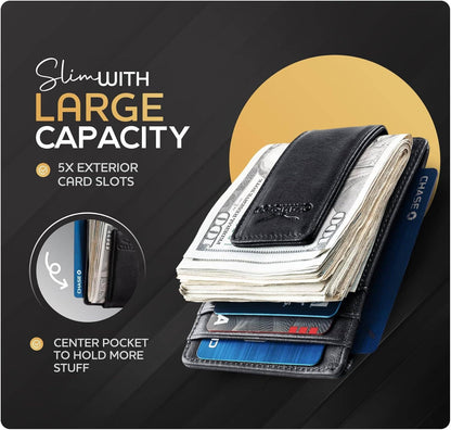 Claasico Claasico - Money Clip Leather Wallet For Men: California Dessert
