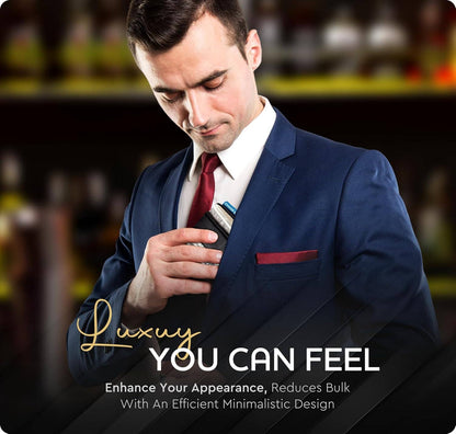 Claasico Claasico - Money Clip Leather Wallet For Men: California Dessert