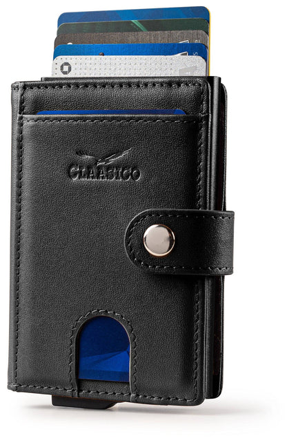 Claasico Claasico - Pop up Bifold Leather wallet: Brown Smooth