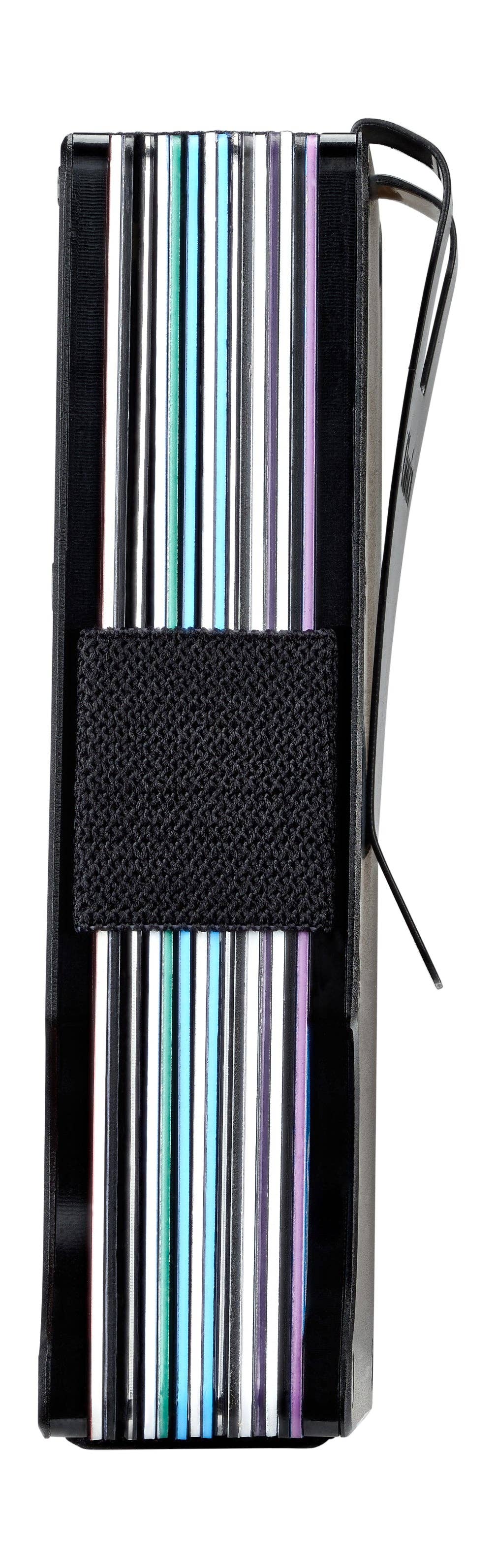 Claasico Claasico - Slim Metal Wallet & Money Clip - Card Holder, Expandable Elastic Strap Compatible with Apple Airtag: Brown
