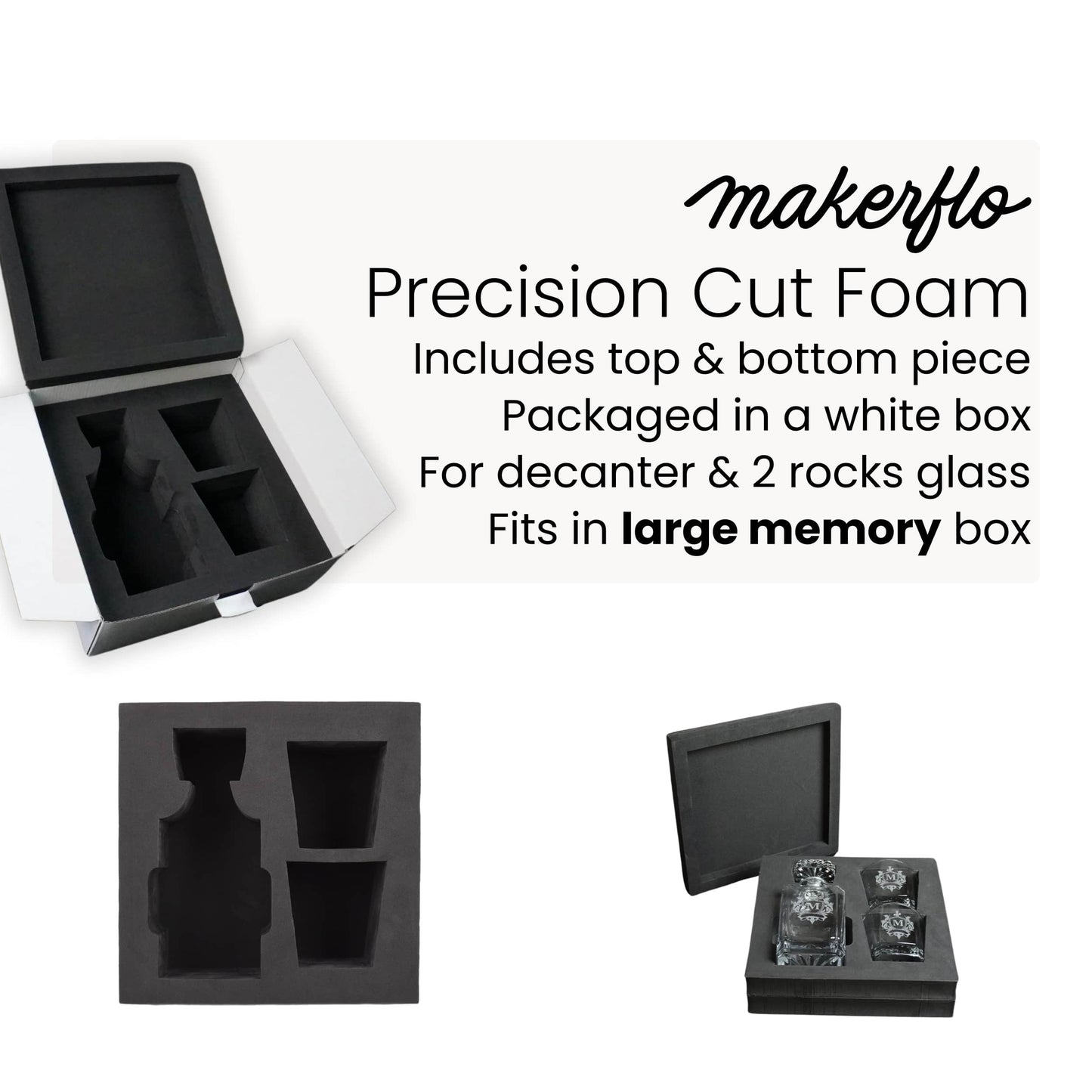 MakerFlo - 2 Glass Decanter Set: Single Set