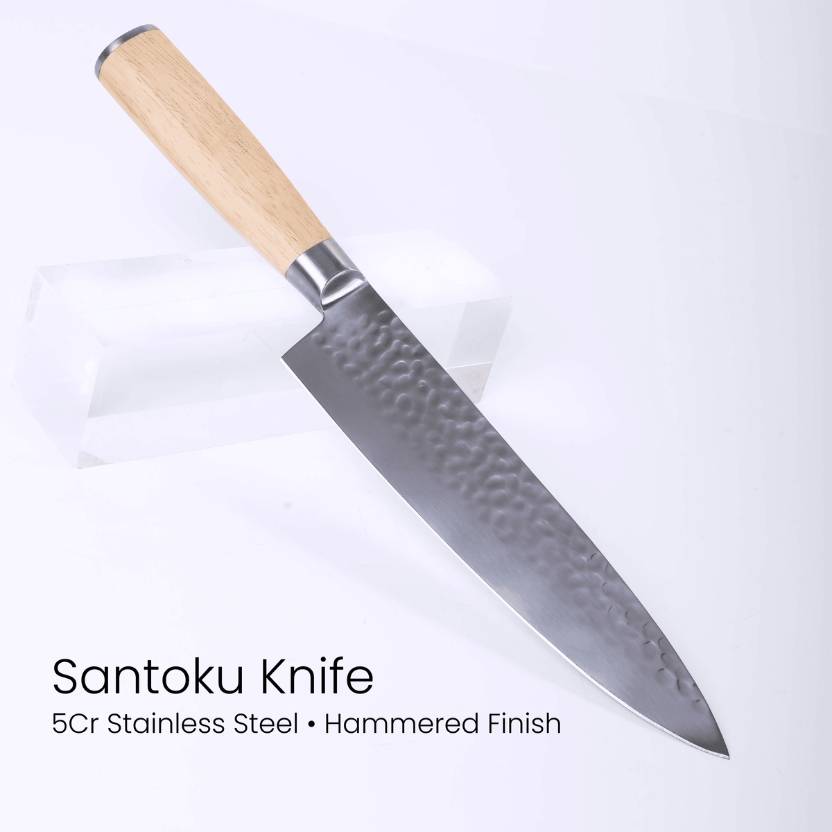 MakerFlo - Kitchen Knife Set with Magnetic Block Stand: Case of 5