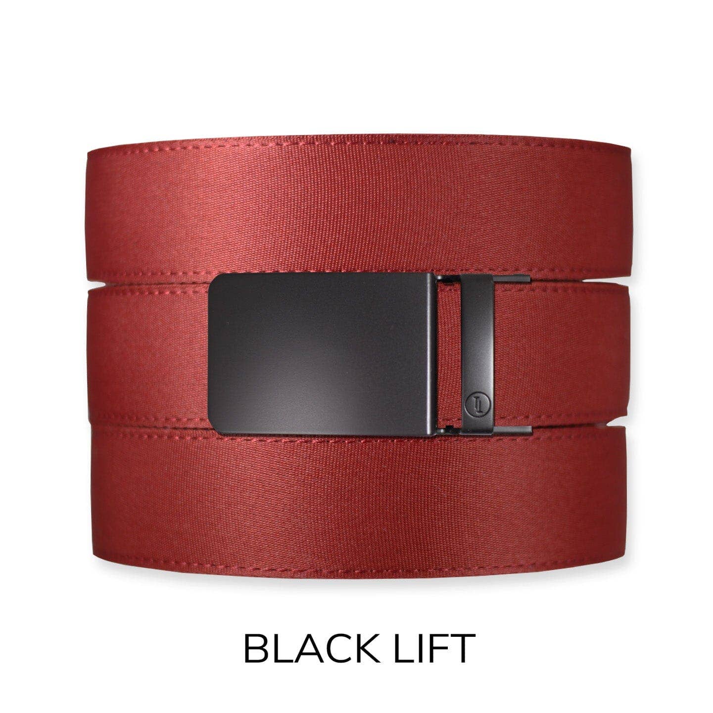 Tough Apparel - Brick Red Canvas+ Ratchet Belt & Buckle Set: American Flag - Gun Metal