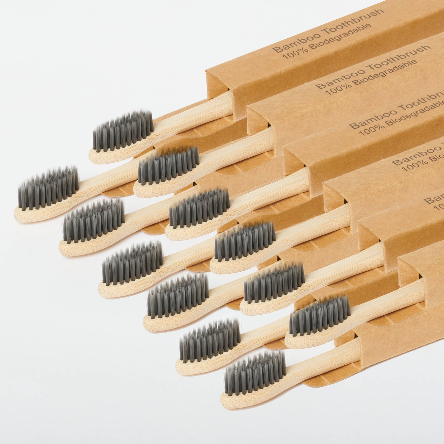 Desesh Desesh - Bamboo Toothbrushes (Unbranded, Individual Cardboard Boxes)