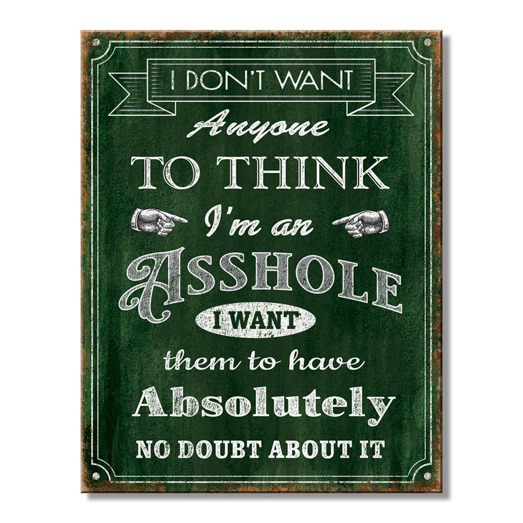 Desperate Enterprises Desperate Enterprises - A-Hole Tin Sign