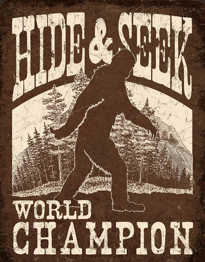 Desperate Enterprises Desperate Enterprises - Big Foot - Hide &amp; Seek Tin Sign
