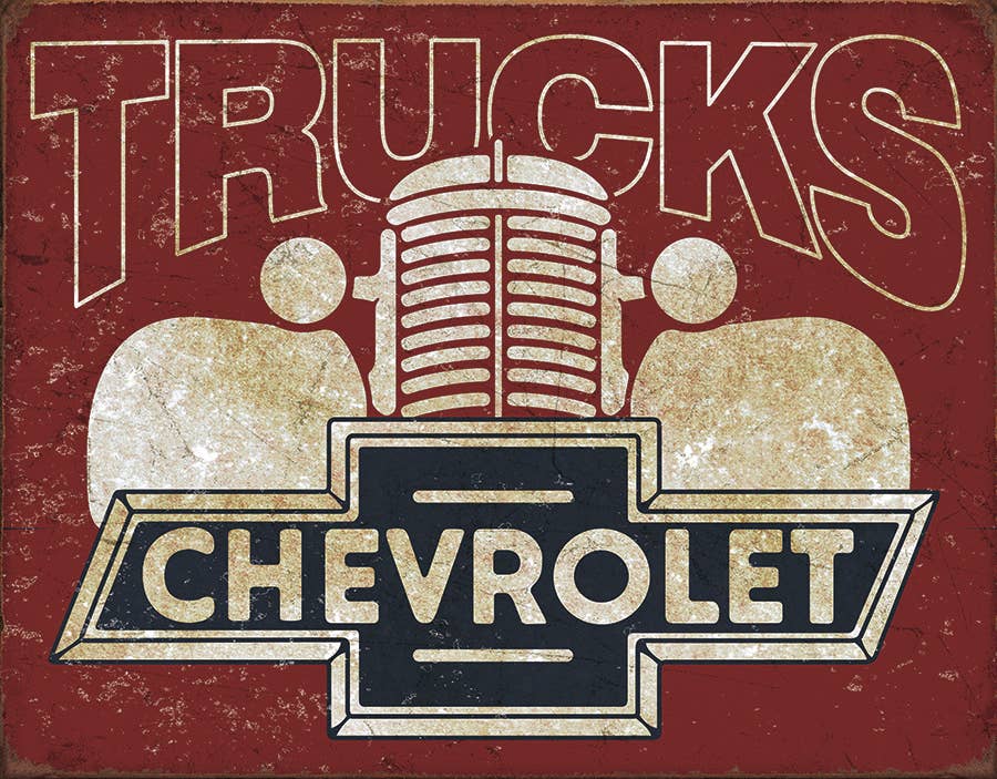 Desperate Enterprises Desperate Enterprises - Chevy Trucks 40s Tin Sign