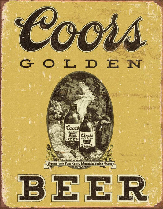 Desperate Enterprises Desperate Enterprises - COORS Golden Vintage Tin Sign
