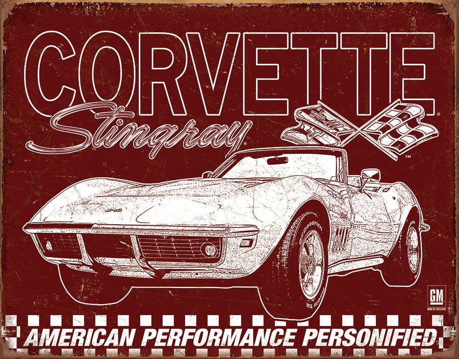 Desperate Enterprises Desperate Enterprises - Corvette - 69 StingRay Tin Sign