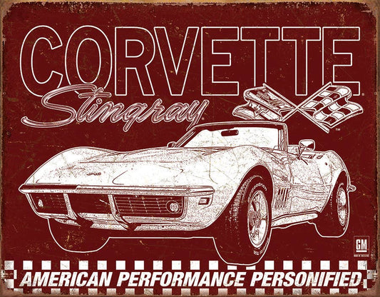 Desperate Enterprises Desperate Enterprises - Corvette - 69 StingRay Tin Sign