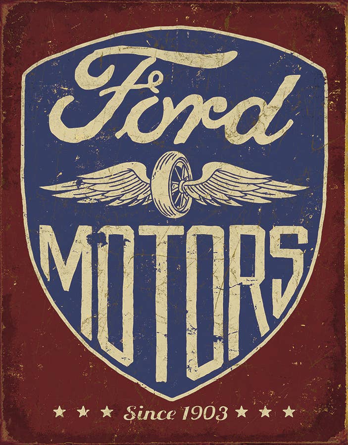 Desperate Enterprises Desperate Enterprises - Ford Motors - Since 1903 Tin Sign