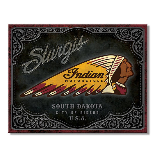 Desperate Enterprises Desperate Enterprises - Indian Motorcycle - Sturgis Tin Sign.
