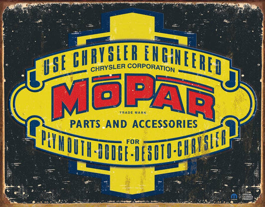 Desperate Enterprises Desperate Enterprises - Mopar Logo '37 - '47 Tin Sign