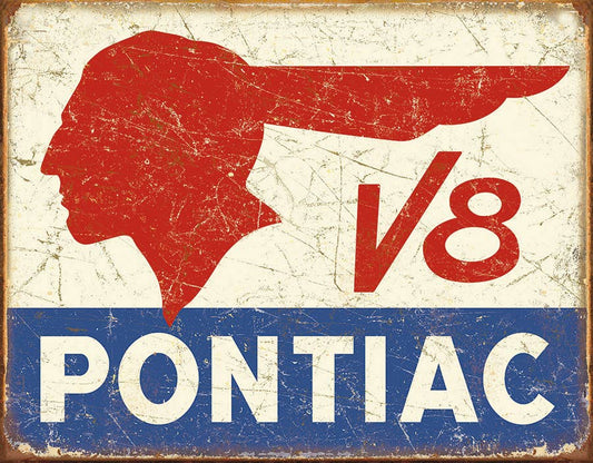Desperate Enterprises Desperate Enterprises - Pontiac V8 Tin Sign