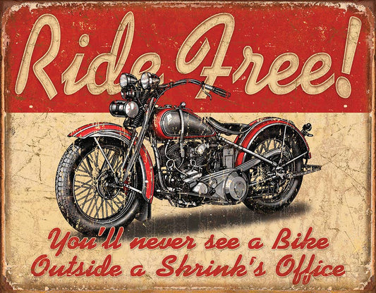 Desperate Enterprises Desperate Enterprises - Ride Free Tin Sign