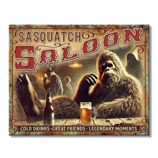 Desperate Enterprises Desperate Enterprises - Sasquatch Saloon. Tin Sign