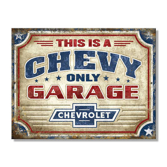 Desperate Enterprises Desperate Enterprises - SH - Chevy Garage 10.75in. x 8.25in. Tin Sign