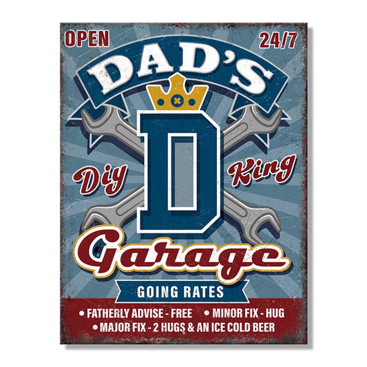 Desperate Enterprises Desperate Enterprises - SH - Dad's Garage 8.25in. x 10.75in. Tin Sign
