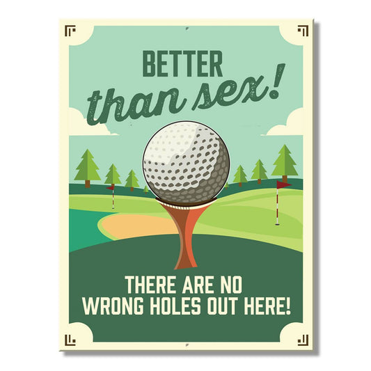 Desperate Enterprises Desperate Enterprises - SH - Golf Better Than Sex 8.25in. x 10.75in. Tin Sign