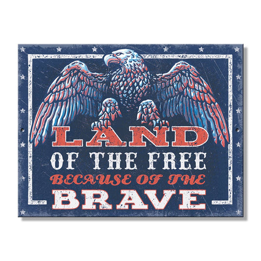 Desperate Enterprises Desperate Enterprises - SH - Land Of The Free 10.75in. x 8.25in. Tin Sign