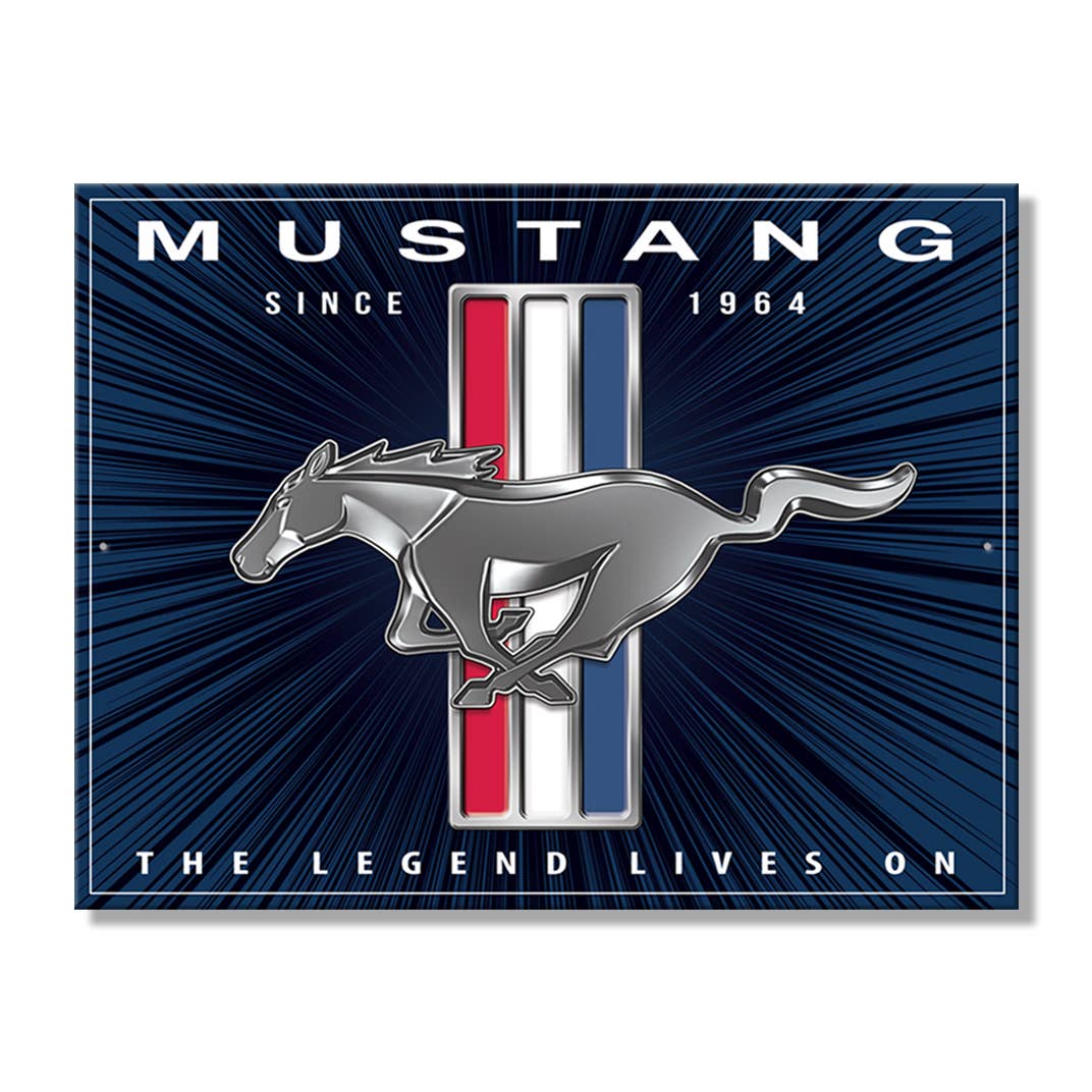 Desperate Enterprises Desperate Enterprises - SH - Mustang Lives On 10.75in. x 8.25in. Tin Sign