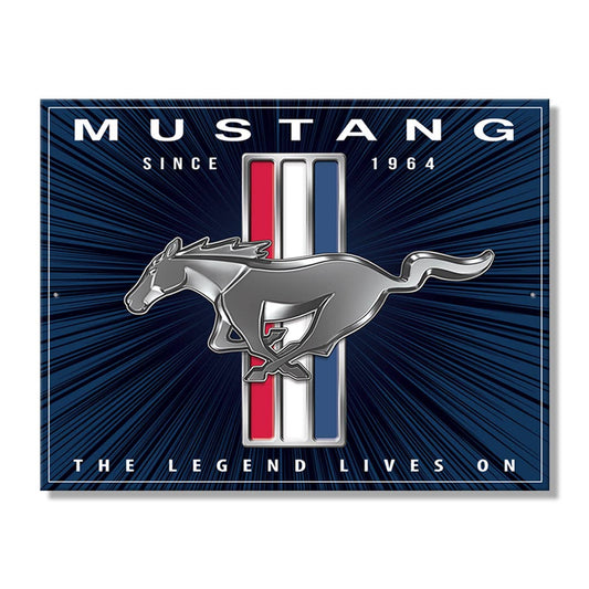 Desperate Enterprises Desperate Enterprises - SH - Mustang Lives On 10.75in. x 8.25in. Tin Sign