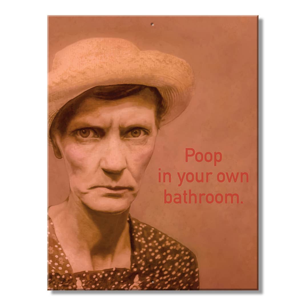Desperate Enterprises Desperate Enterprises - SH - Poop Bathroom 8.25in x 10.75in Tin Sign