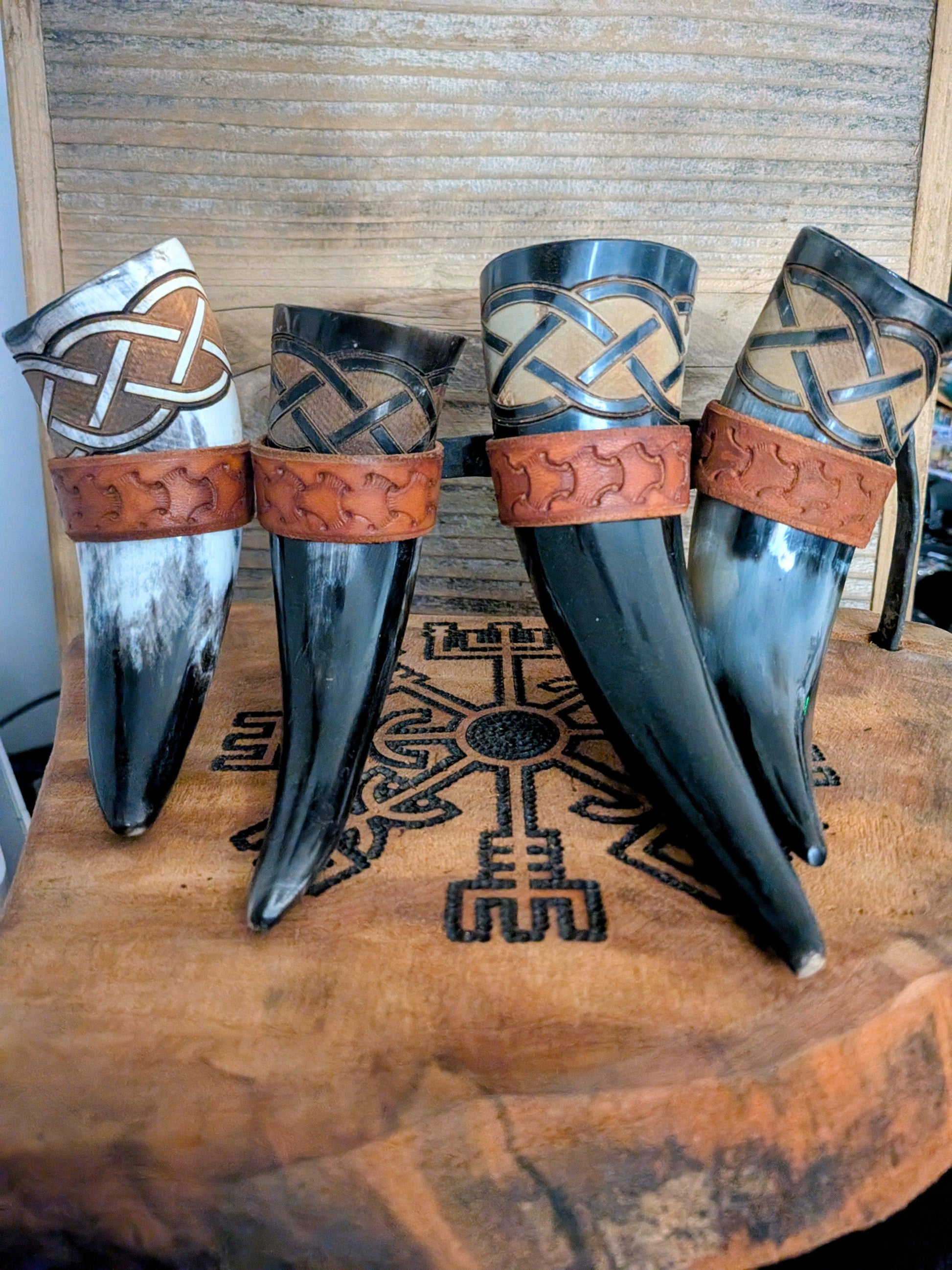 Drengr Studios Viking Horn Flight Set Flight Set - Vegvisir Norse Compass