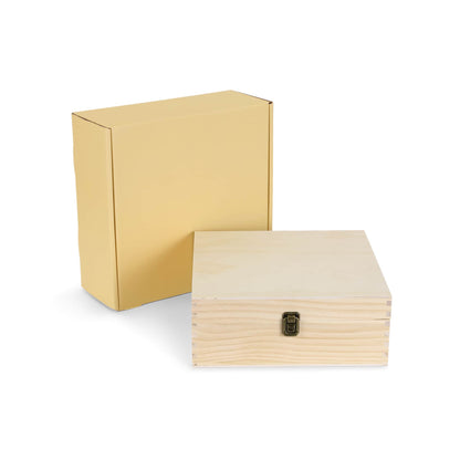 MakerFlo - Wood Memory Boxes, Large: Ebony (Black) / Singles