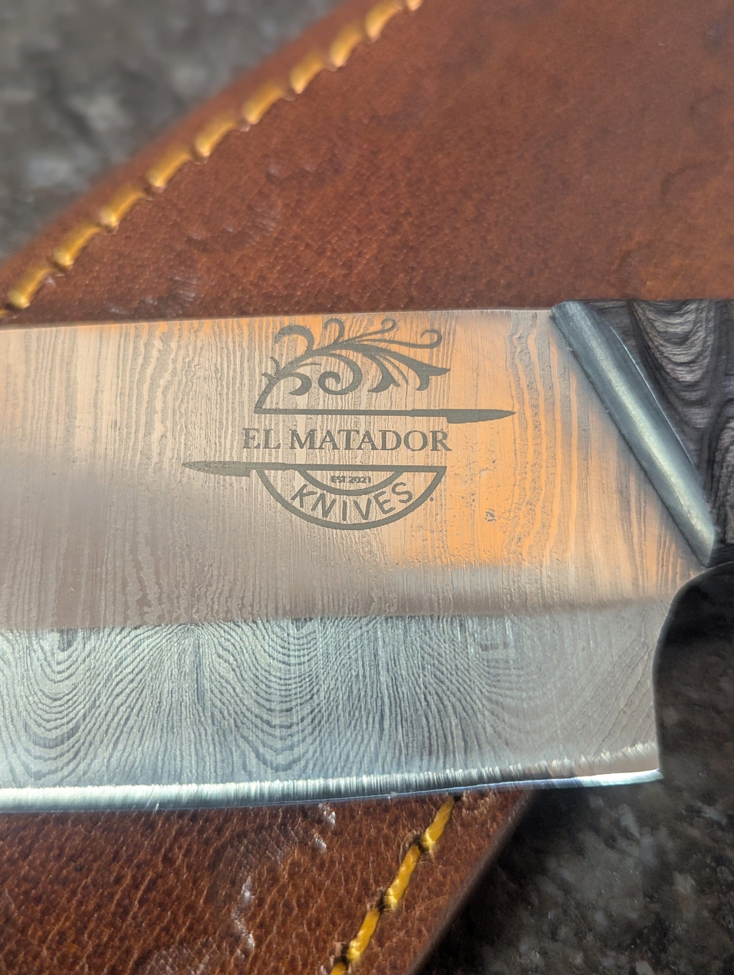 El Matador Knives #3 - El Matador Grey Dragon Scale Chef Knife