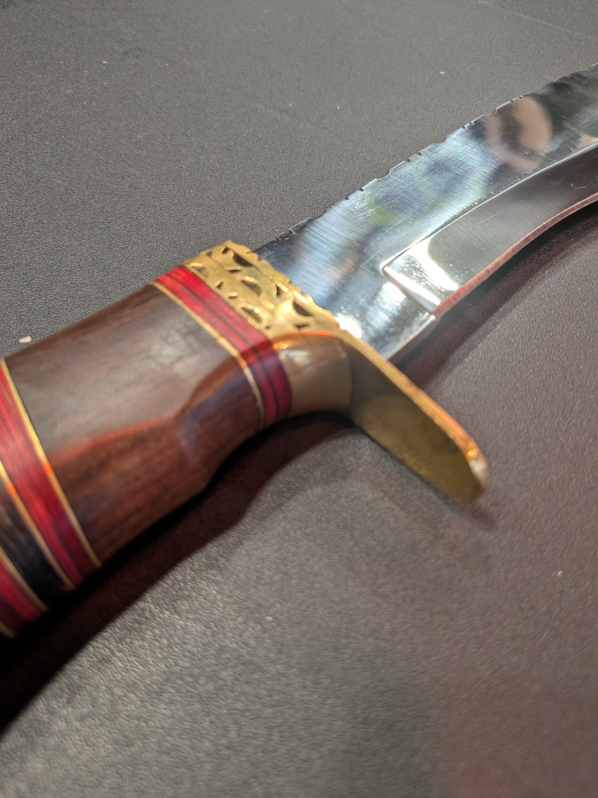 El Matador Knives Bowie Knife #63 - Leather Wrapped Kukri Bowie Knife