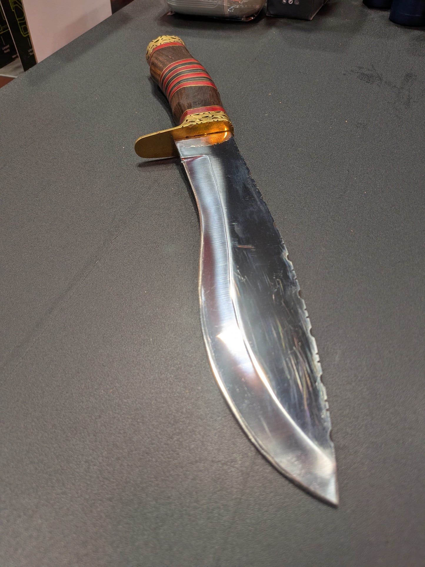El Matador Knives Bowie Knife #63 - Leather Wrapped Kukri Bowie Knife