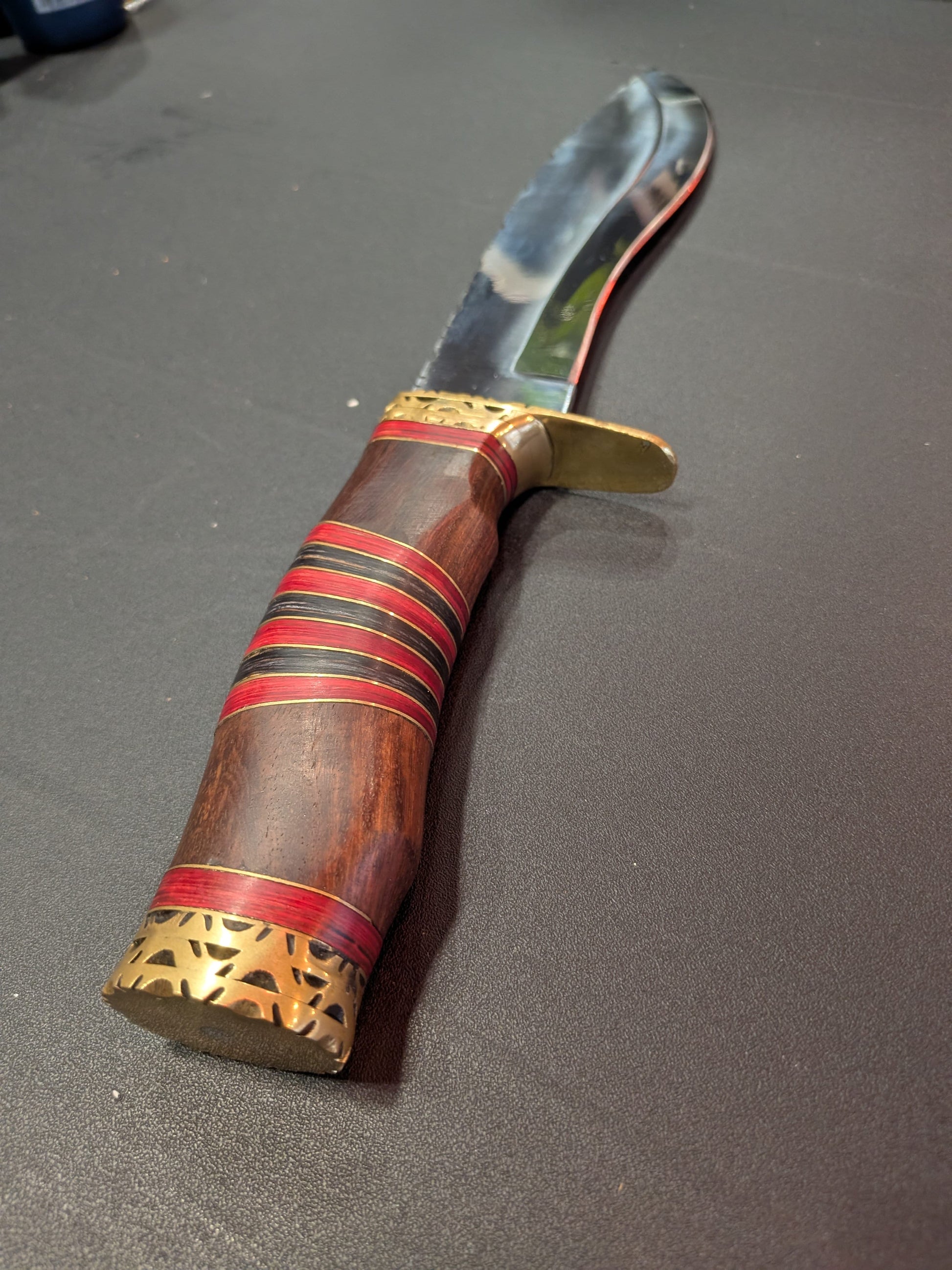 El Matador Knives Bowie Knife #63 - Leather Wrapped Kukri Bowie Knife