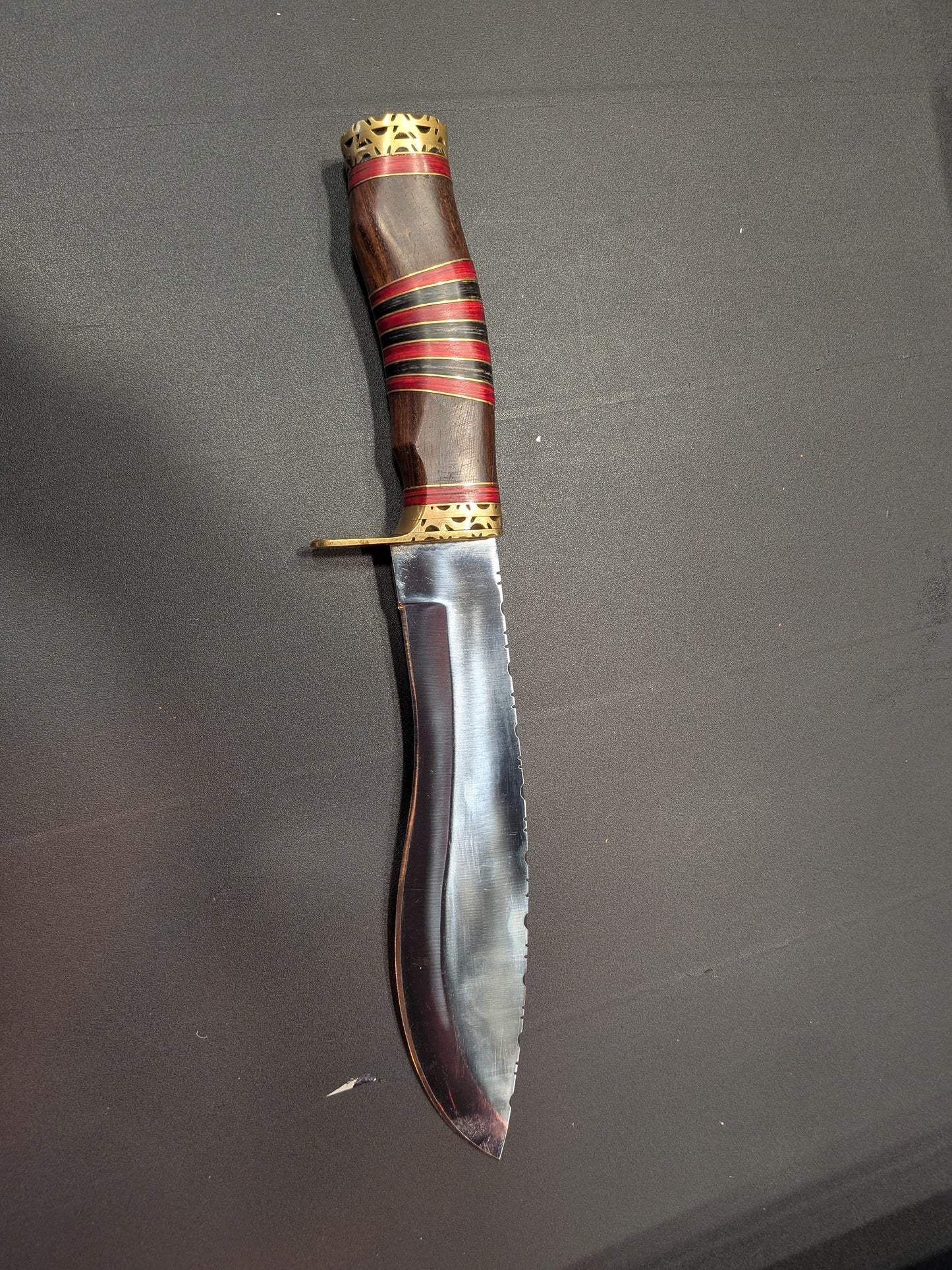 El Matador Knives Bowie Knife #63 - Leather Wrapped Kukri Bowie Knife