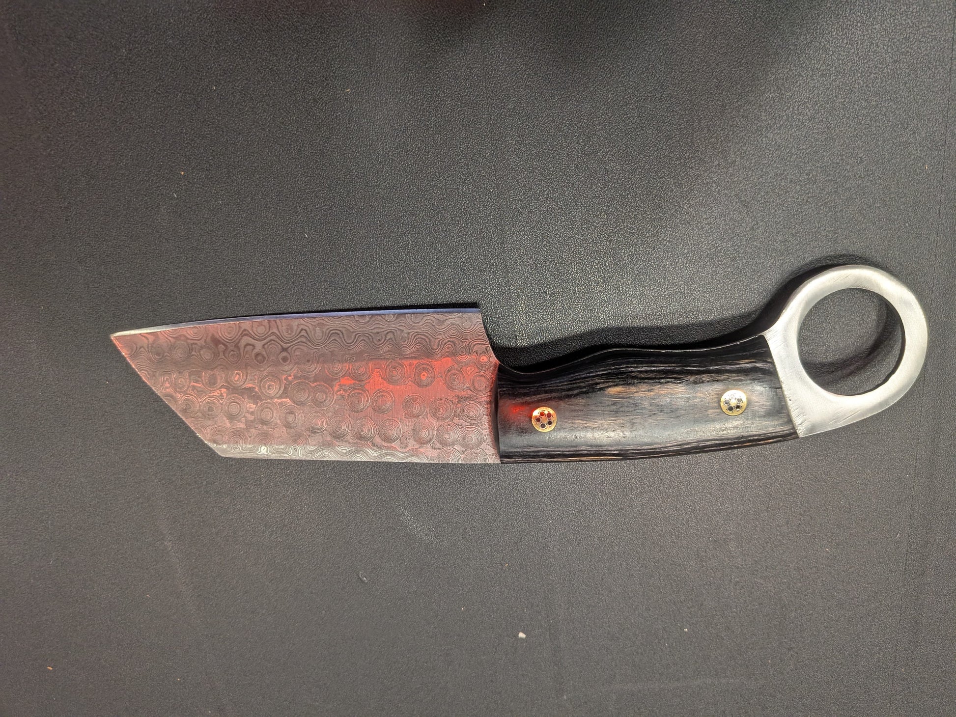 El Matador Knives Damascus Knife #69 - Sm. Tanto Ring Tracker