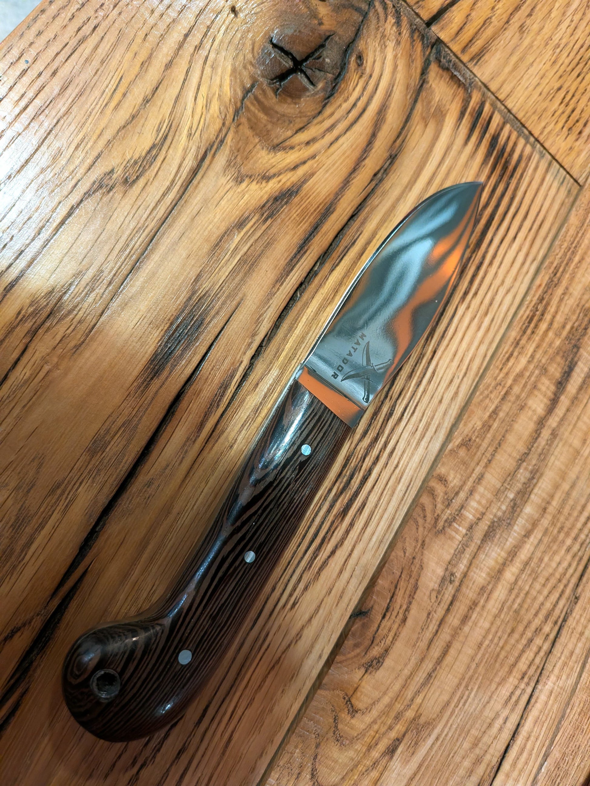 El Matador Knives Knife Dark Grain Wood Fuego Knife