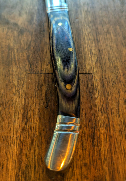 El Matador Knives Pocket Knife Blue long slim Damascus Pocket Knife