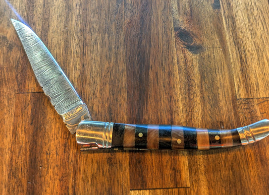 El Matador Knives Pocket Knife Lt./Dark Wood Striped Handle - El Matador