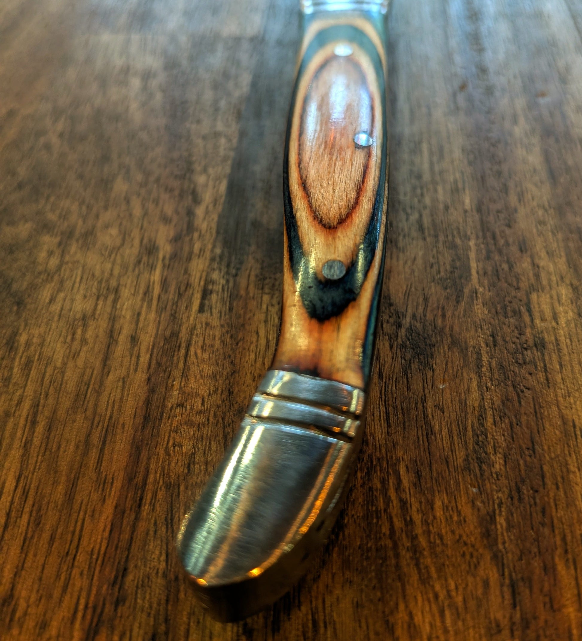 El Matador Knives Pocket Knife Natural Wood with Blue - Long Pocket Knife