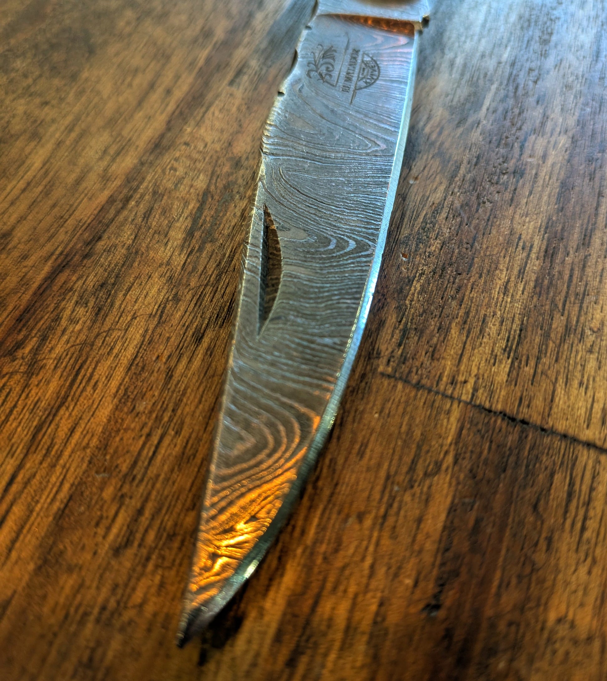 El Matador Knives Pocket Knife Natural Wood with Blue - Long Pocket Knife
