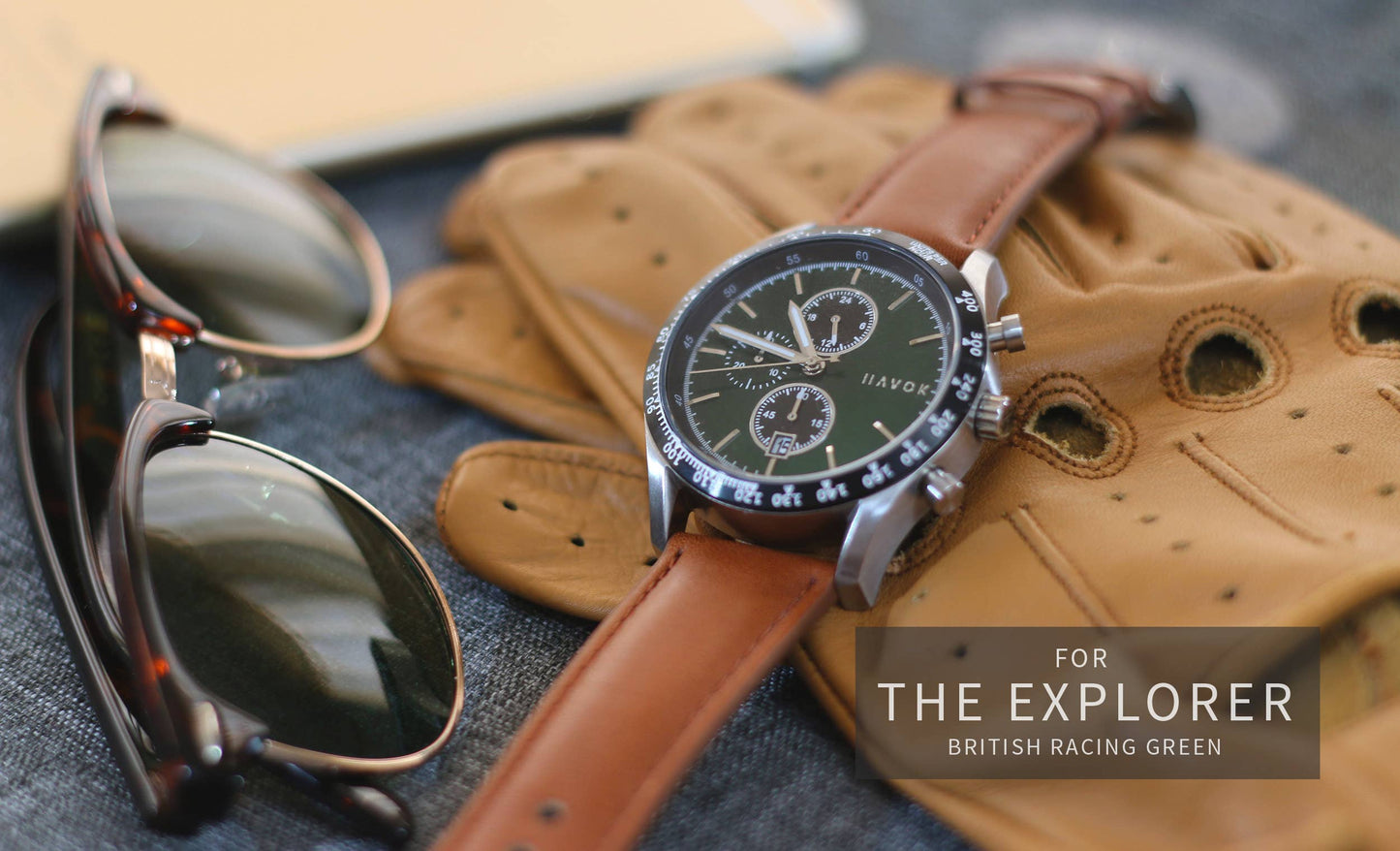 Elliot Havok Elliot Havok - British Green Racer Chronograph - 42mm