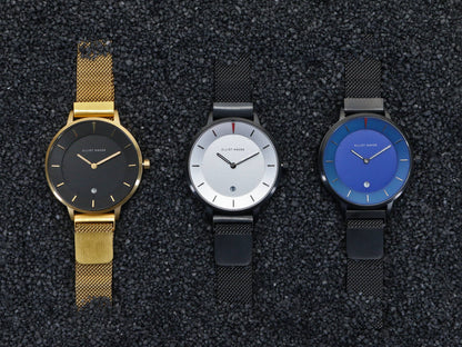 Elliot Havok Elliot Havok - Piano Black Minimalist Mesh - 38mm