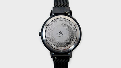 Elliot Havok Elliot Havok - Piano Black Minimalist Mesh - 38mm