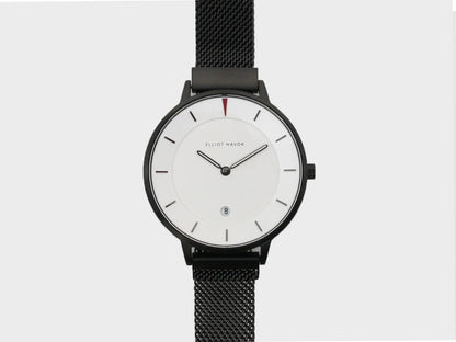 Elliot Havok Elliot Havok - Piano Black Minimalist Mesh - 38mm